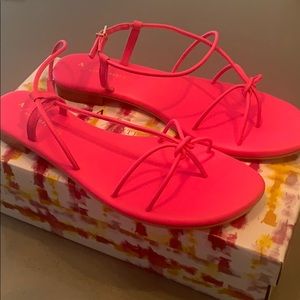 Neon pink size and anthropologie sandals